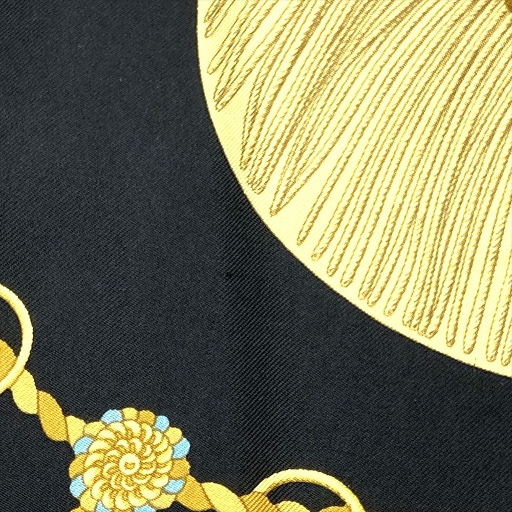 エルメス HERMES ニット切替 シルクブラウス ブラウス シルク ブラック