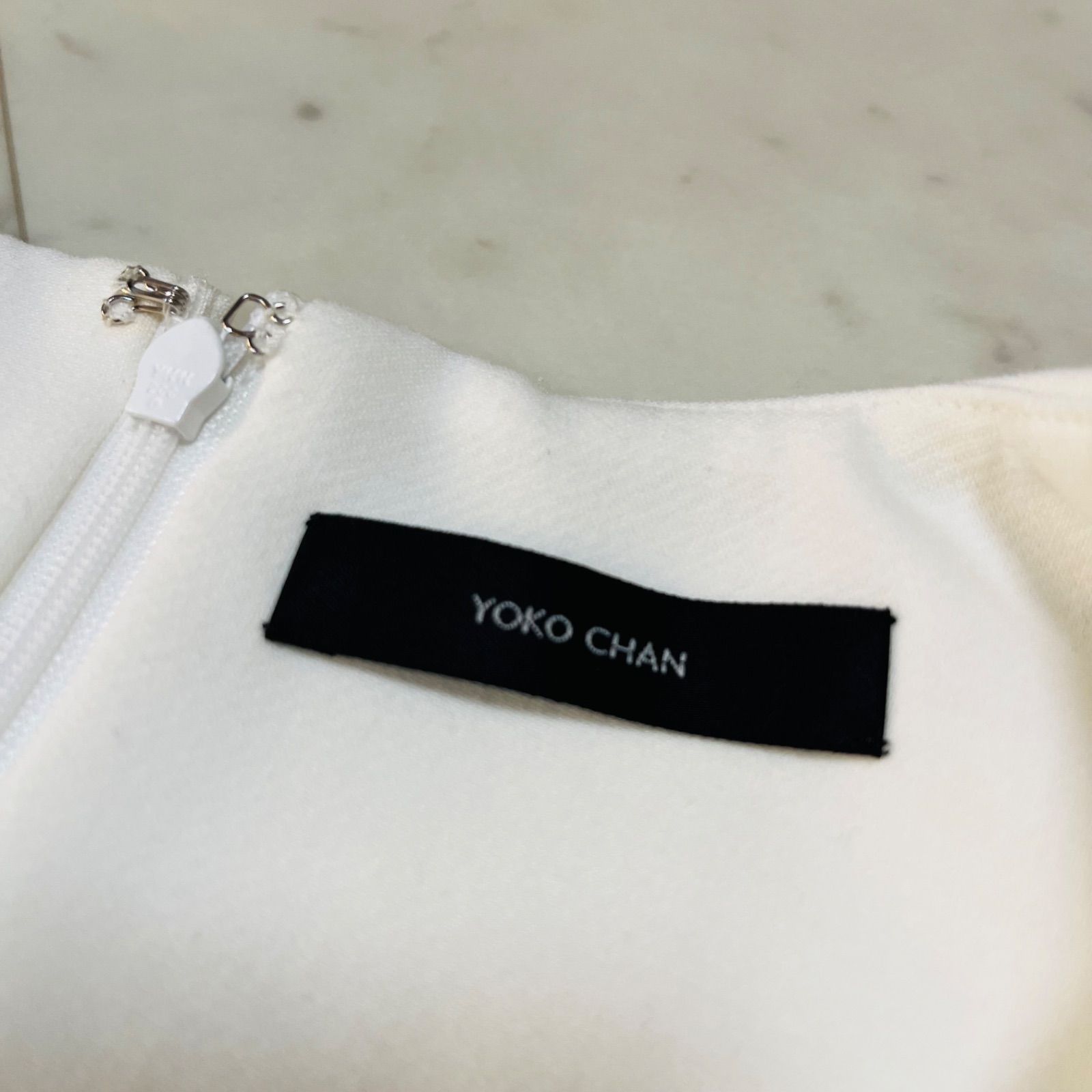 YOKOCHAN ヨーコチャン パール付きトップス ノースリーブ 日本製 プル