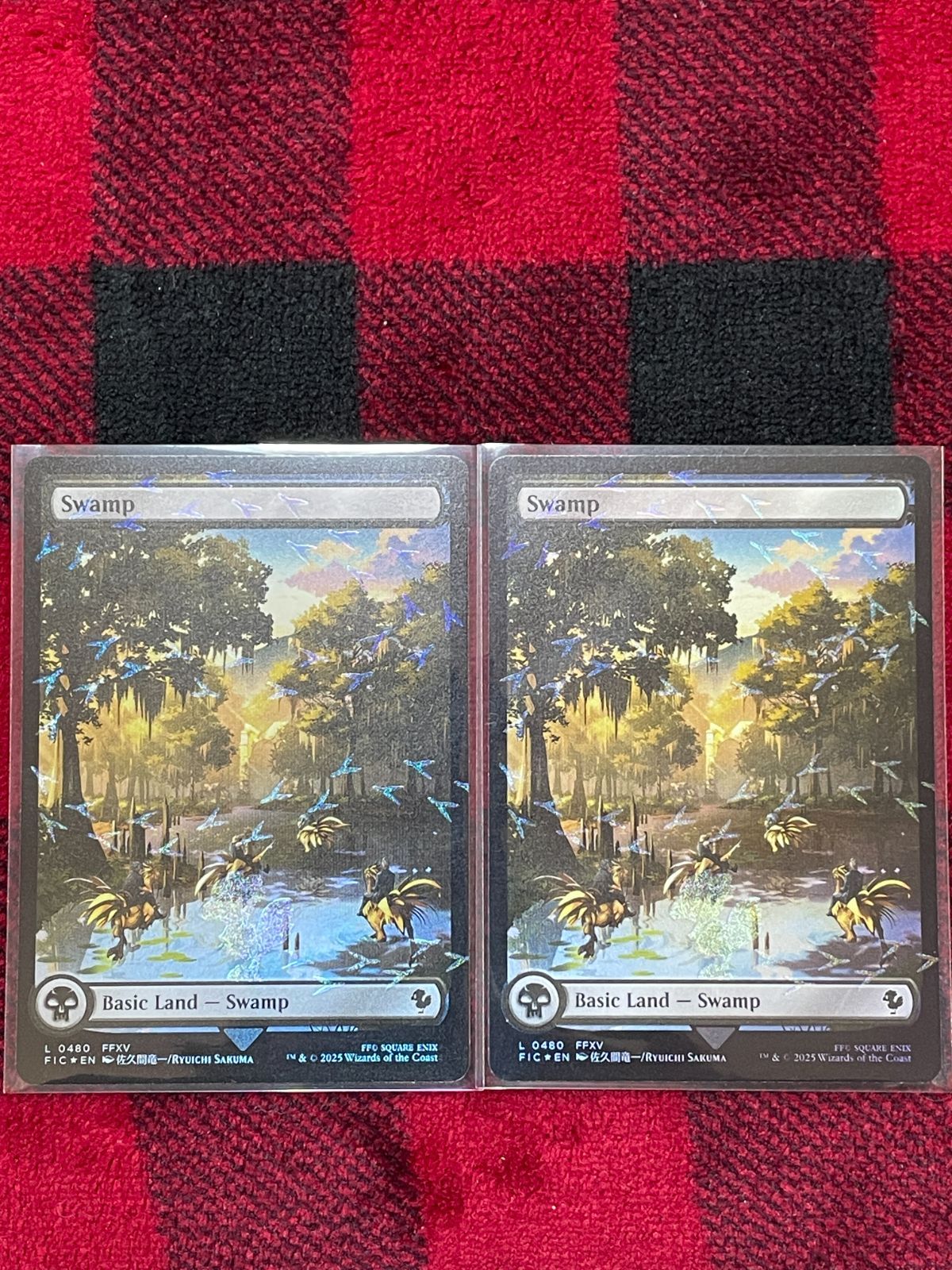 MTG チョコボバンドル 英語版 Foil 基本土地 Swamp 沼 2枚セット