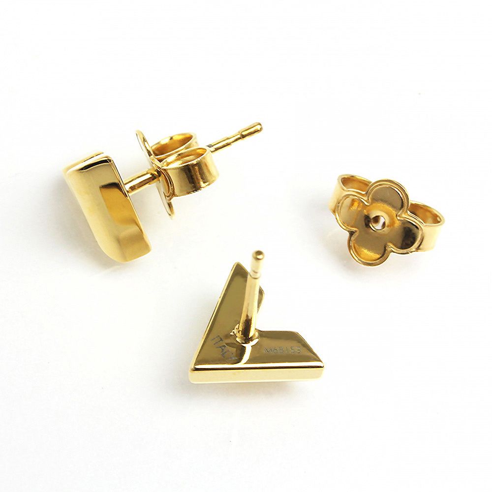 ルイ ヴィトン M68153 エセンシャル V ゴールド ピアス 箱付 LOUIS