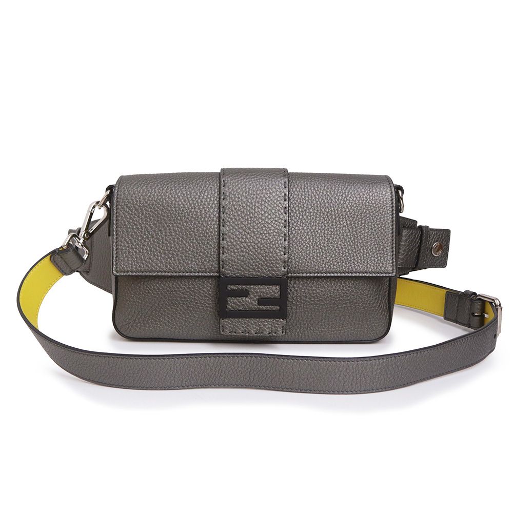 フェンディ 7VA472 セレリア マンマバゲット レザー グレー 2way