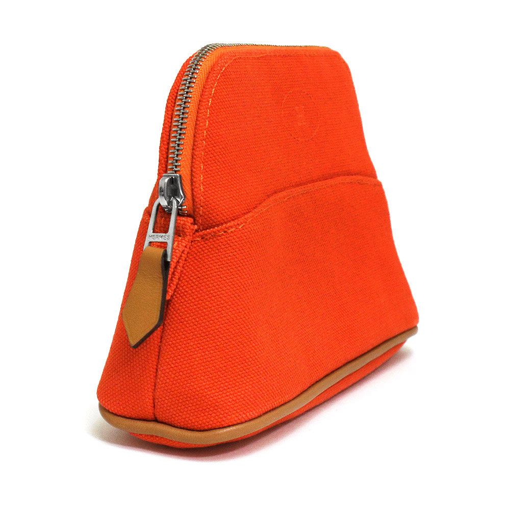 エルメス ボリード 16 ミニミニ コットン100％ オレンジ フー 化粧