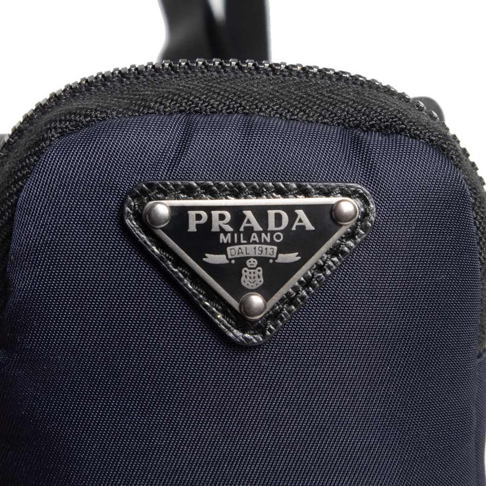 PRADA プラダ　ケース　テスートナイロン　三角プレート　がま口 PRADA プラダ ケース テスートナイロン 三角プレート がま口 PRADA