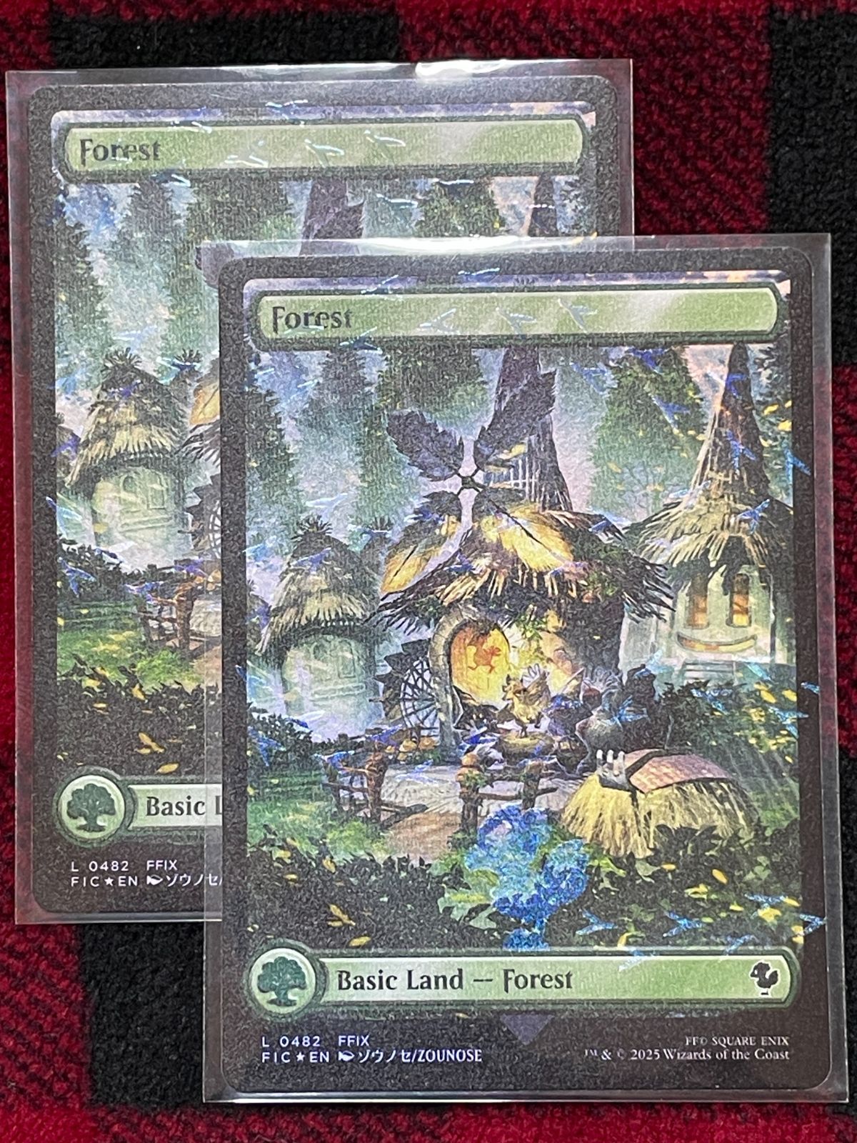 MTG チョコボバンドル 英語版 Foil 基本土地 Forest 森 2枚セット