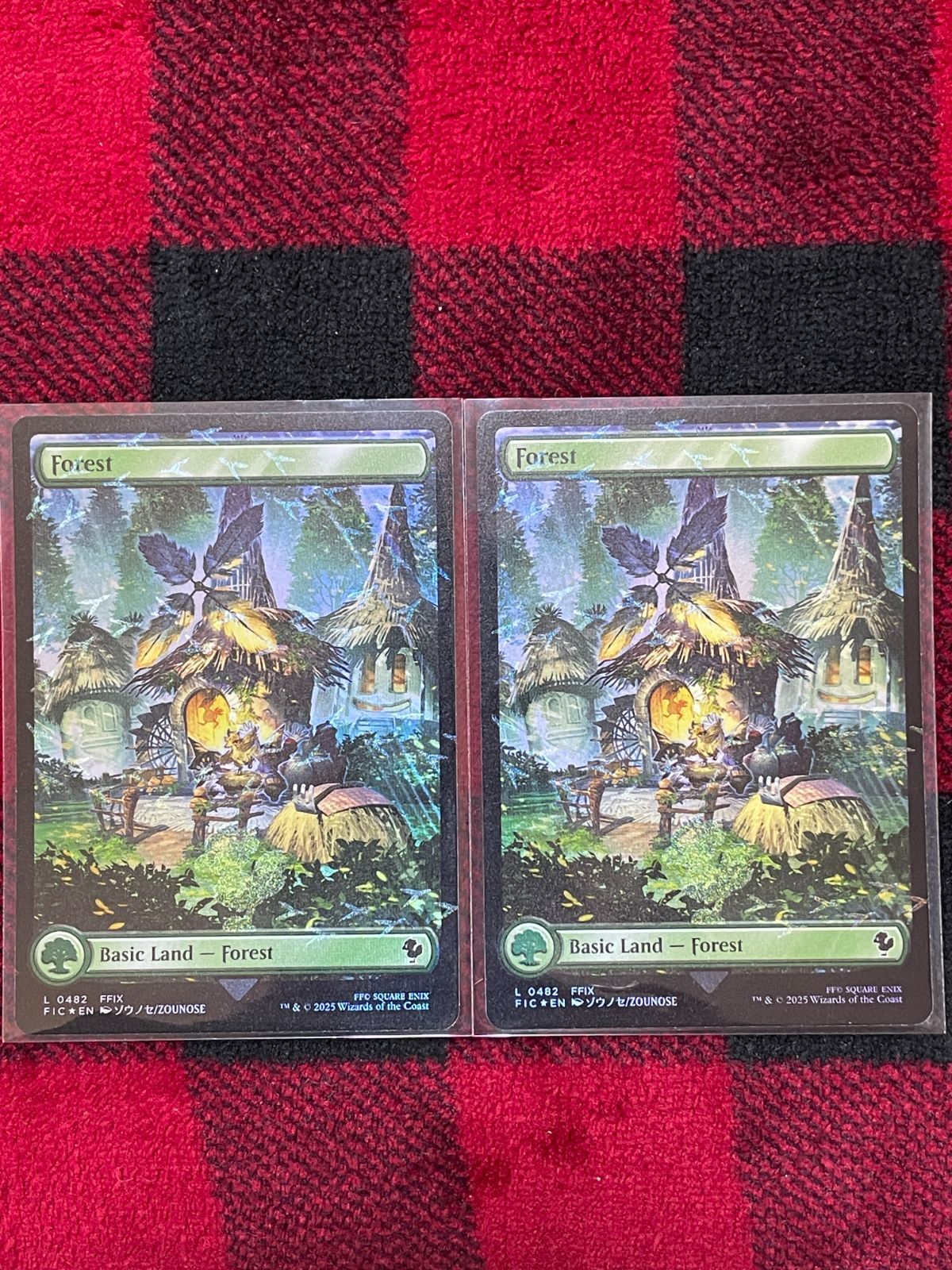 MTG チョコボバンドル 英語版 Foil 基本土地 Forest 森 2枚セット