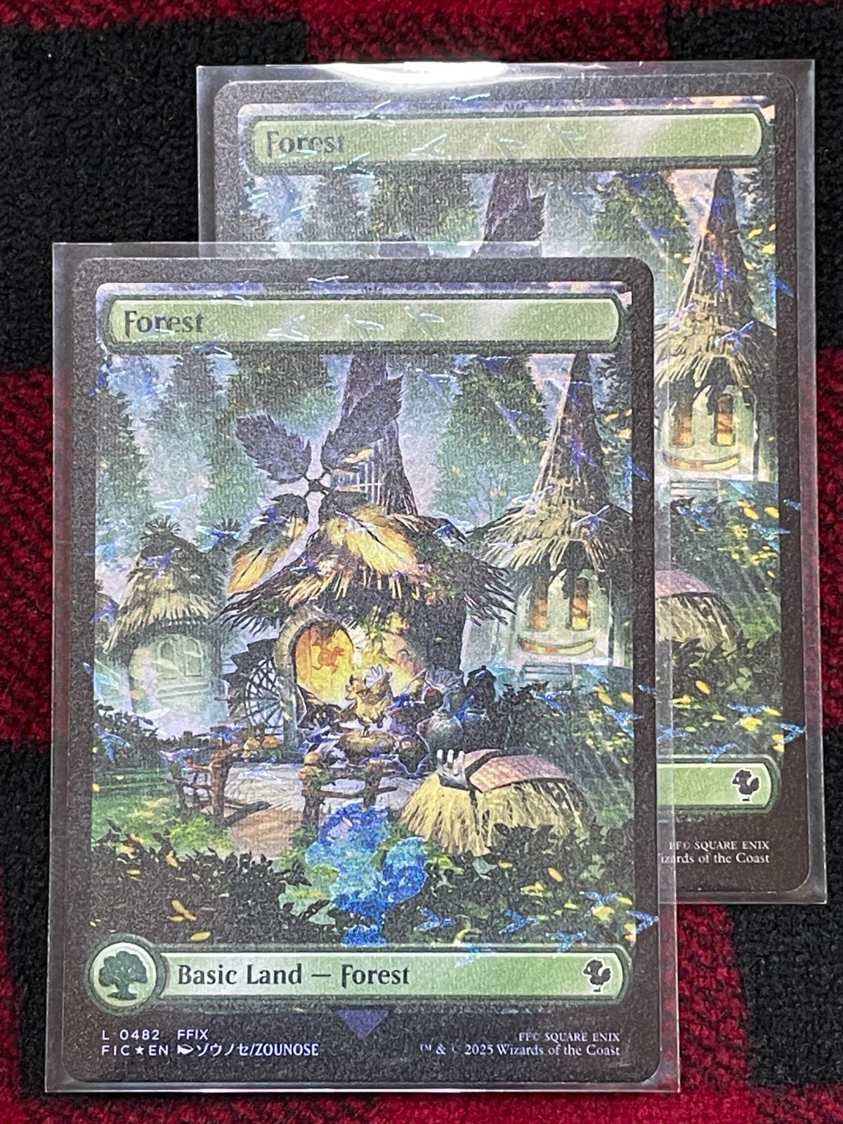 MTG チョコボバンドル 英語版 Foil 基本土地 Forest 森 2枚セット