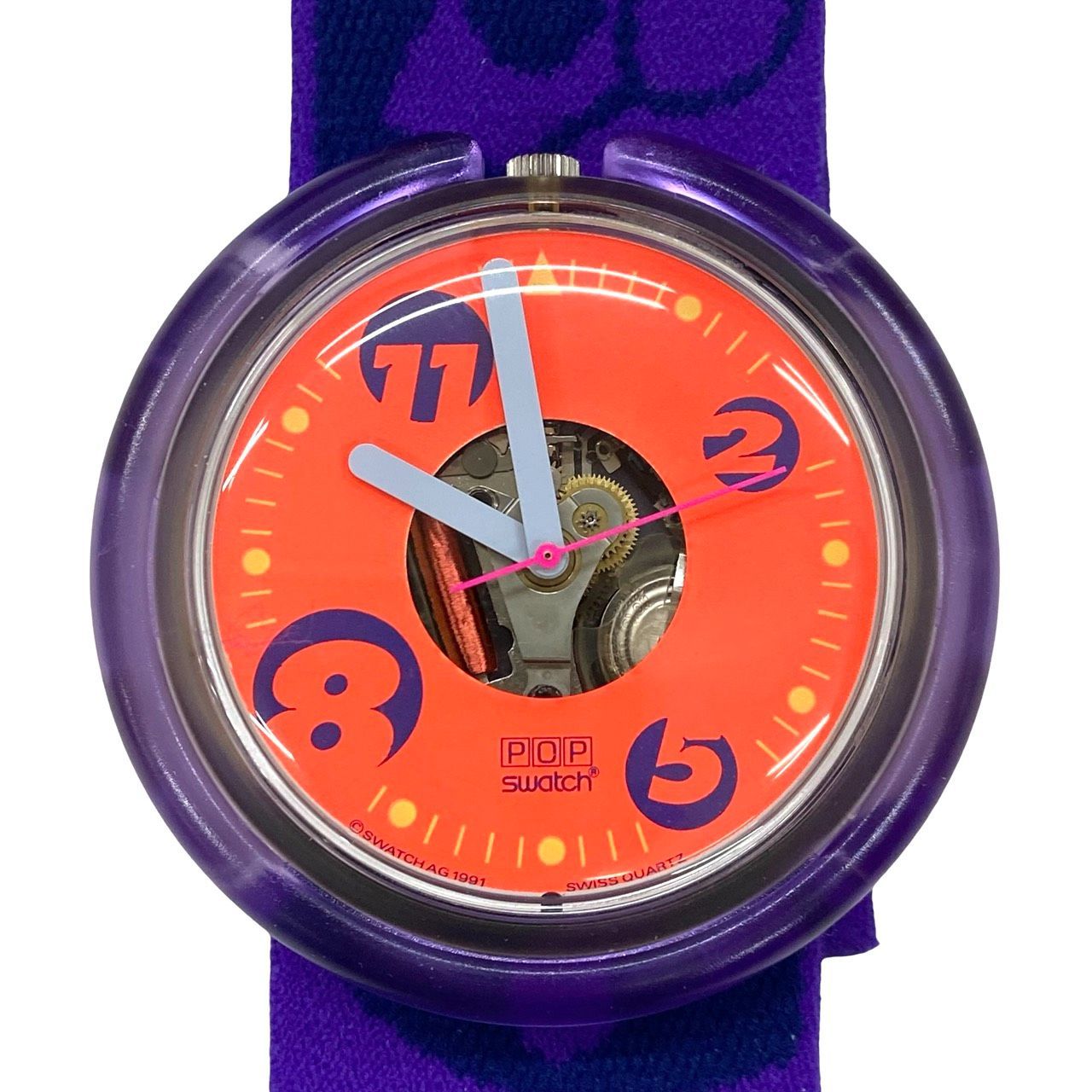 未使用/稼働品】 Swatch POP スウォッチ ポップ 90s 腕時計 オレンジ 