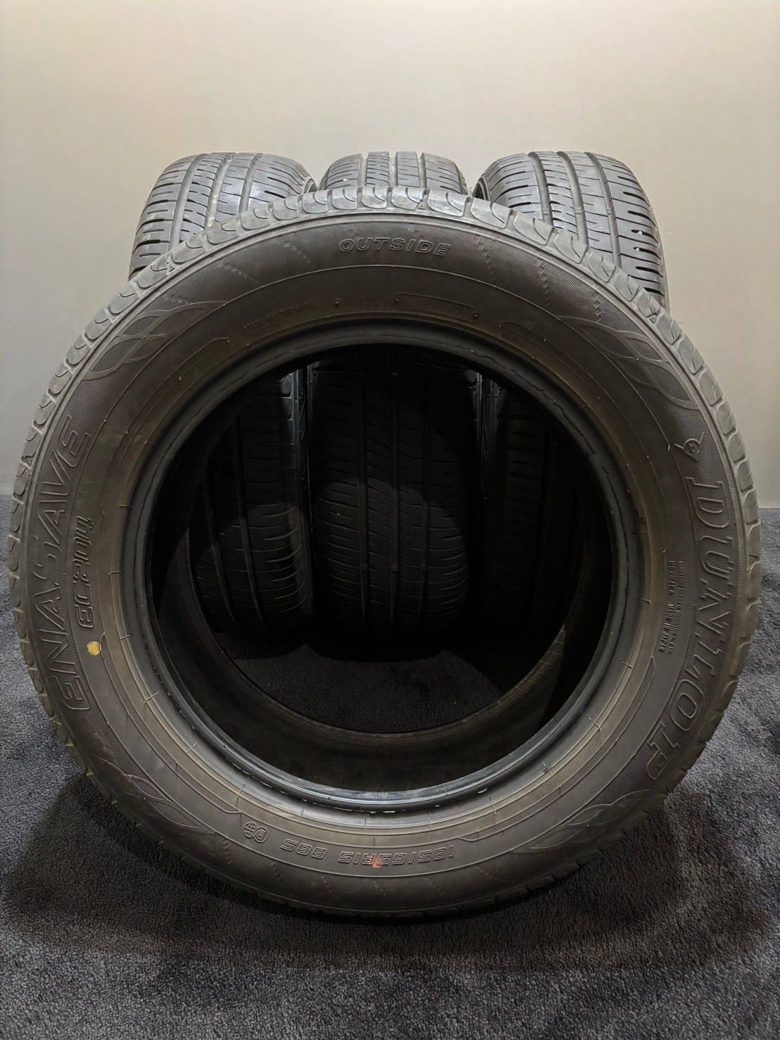 ☆185/65R15 DUNLOP/ENASAVE EC204 20年製 夏タイヤ サマータイヤ 4本