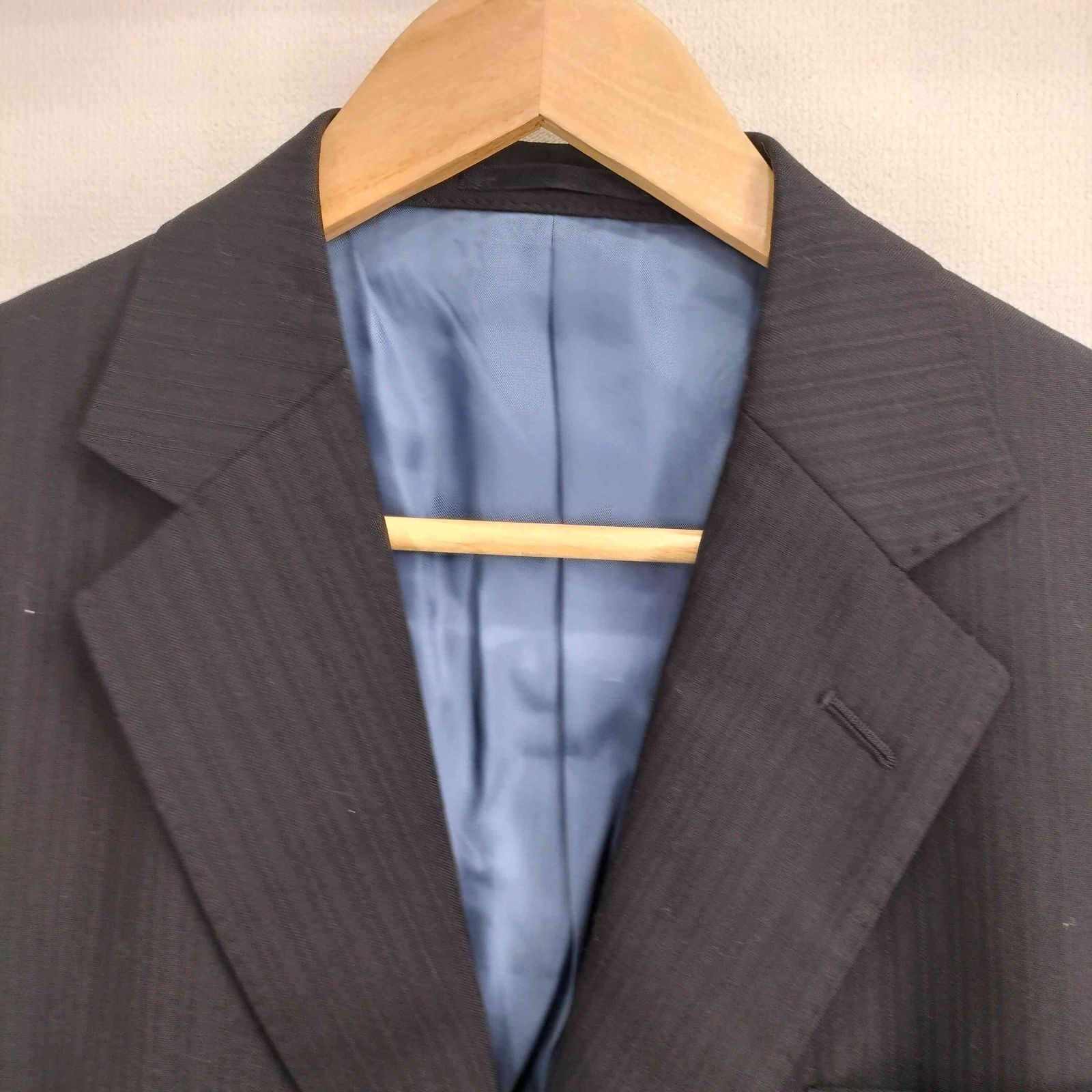 ユーズドフルギ USED古着 ウール混 ストライプ テーラードジャケット