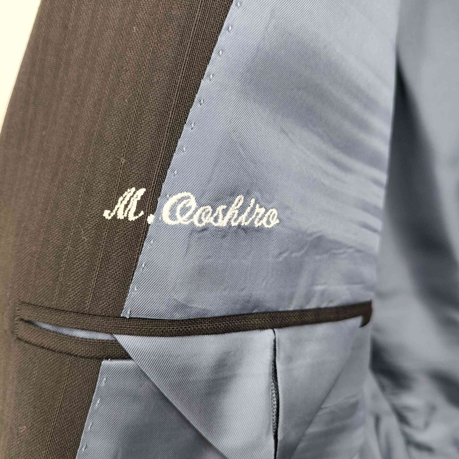 ユーズドフルギ USED古着 ウール混 ストライプ テーラードジャケット