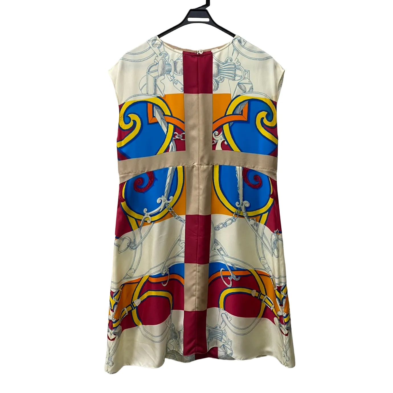 エルメス HERMES ショート ノースリーブ ワンピース シルク レディース