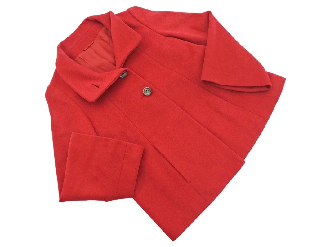 ANAYI アナイ アンゴラ混 ショート丈 コート size36/赤