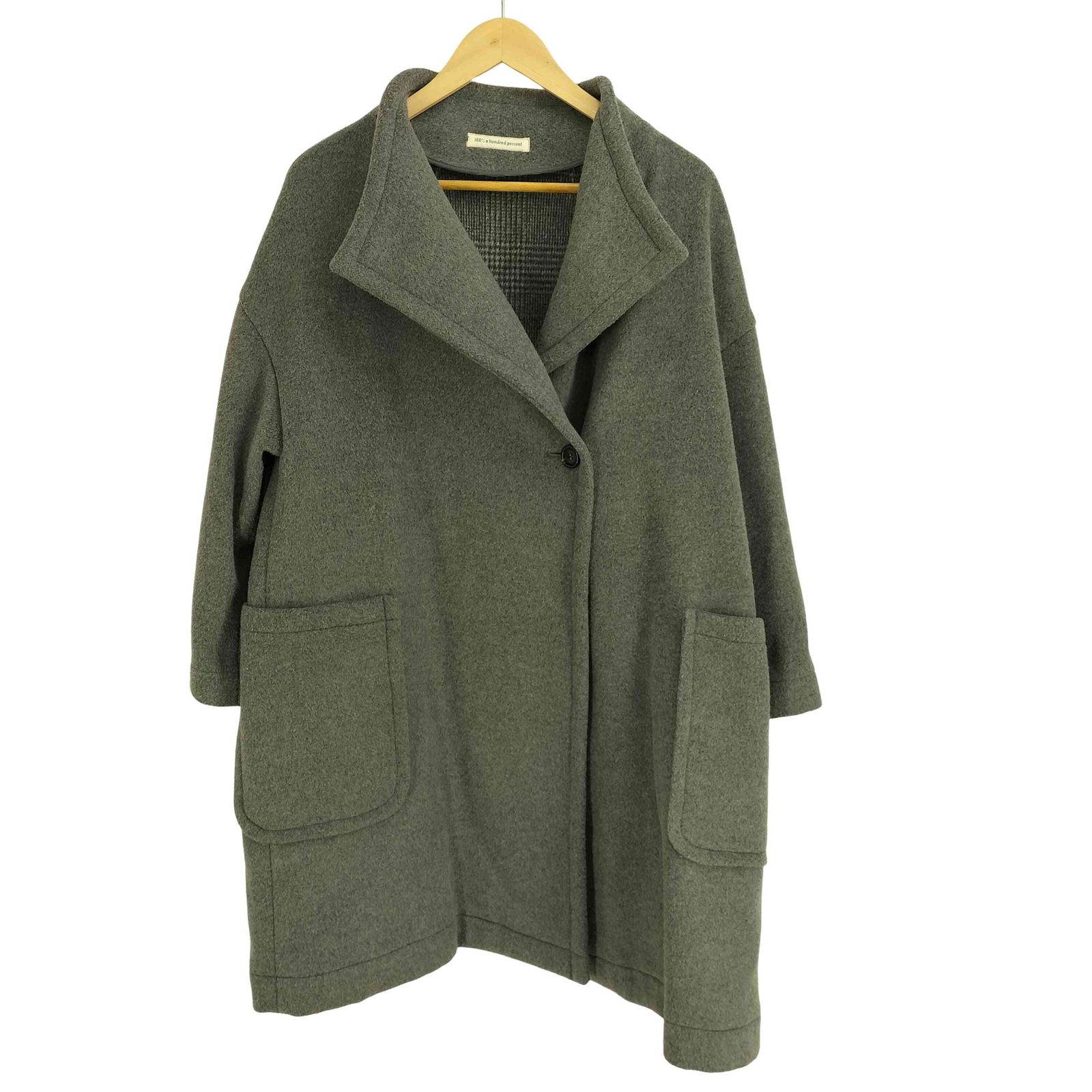 ユーズドフルギ USED古着 ウール混 ロングコート レディース 表記無