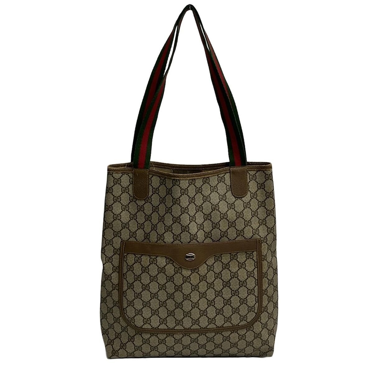 ✨美品✨ グッチ GGスプリーム トートバッグ ベージュ×ブラウン グッチ トートバッグ - ベージュ×ダークブラウン×マルチ アクセサリー