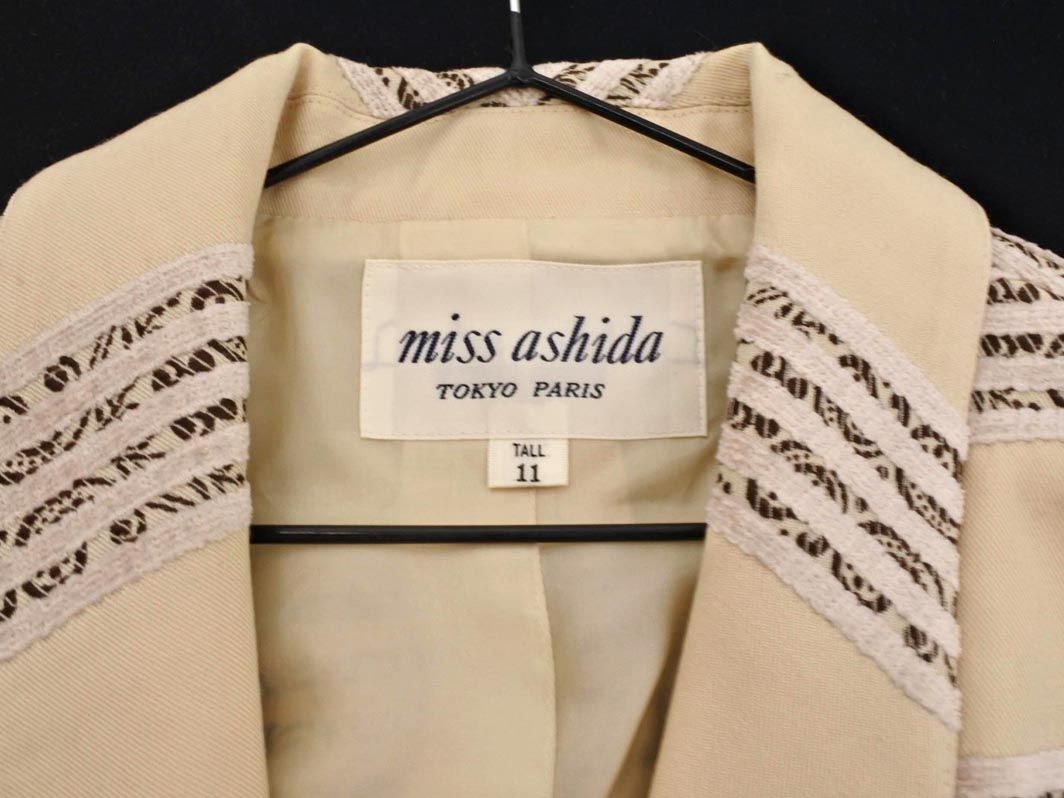 miss ashida ミスアシダ ウール混 ベルスリーブ テーラード ジャケット