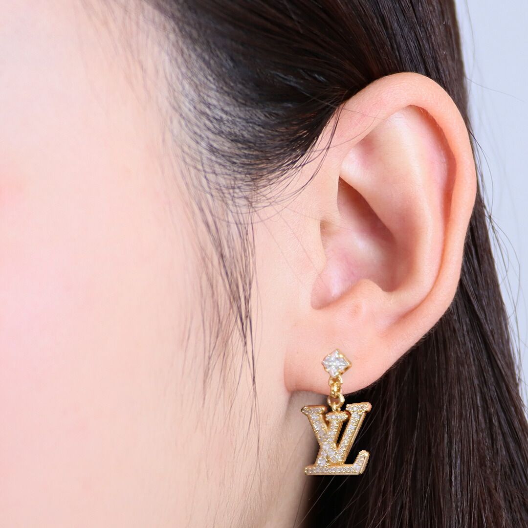 ルイヴィトン LOUIS VUITTON ピアス レディ LV M01844 ゴールド - メルカリ