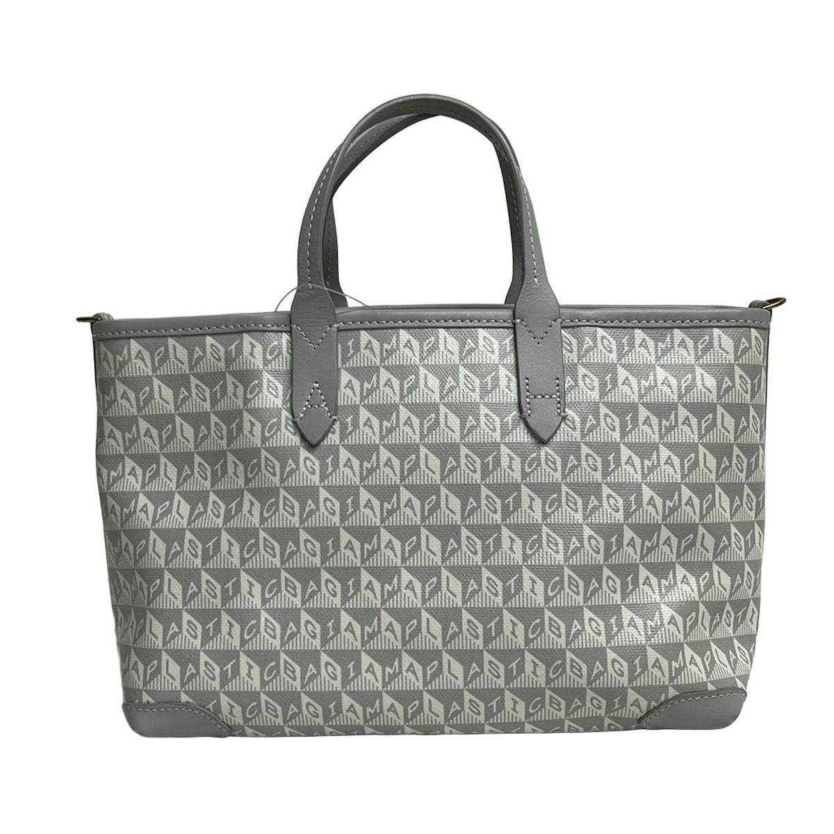 Anya Hindmarch(アニヤハインドマーチ) ハンドバッグ - グレー×クリア