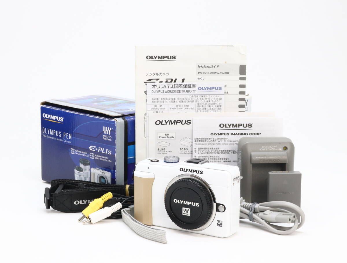 ☆良品☆ オリンパス Olympus PEN E-PL1 バッテリー、ストラップ、前 