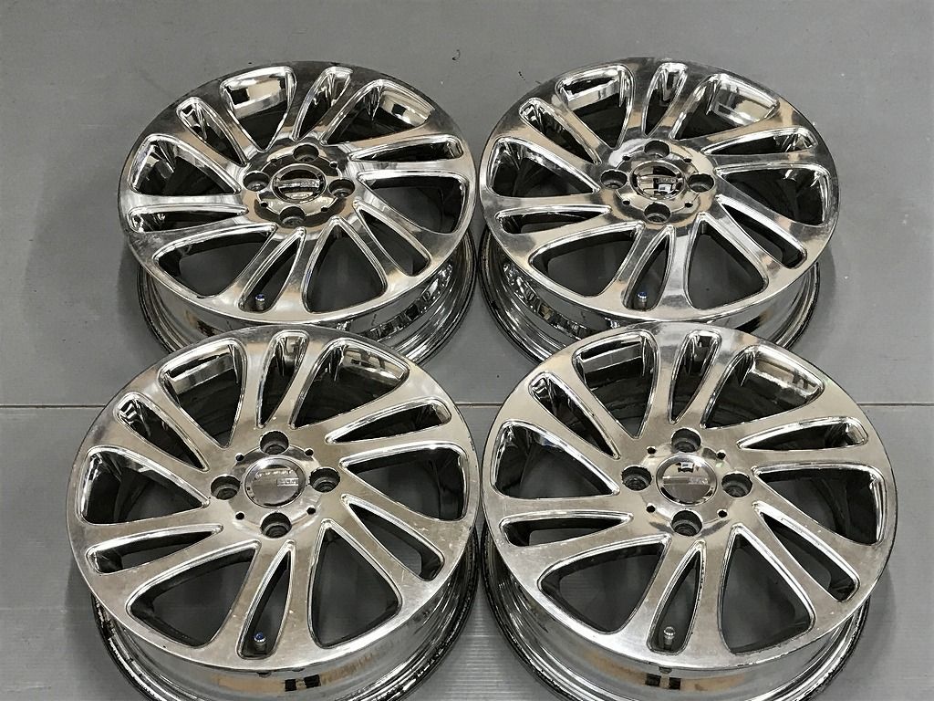 ◎希少 メッキ 状態良好 15inc 5J +43 100/4H 即納 個人宅OK 4本 検