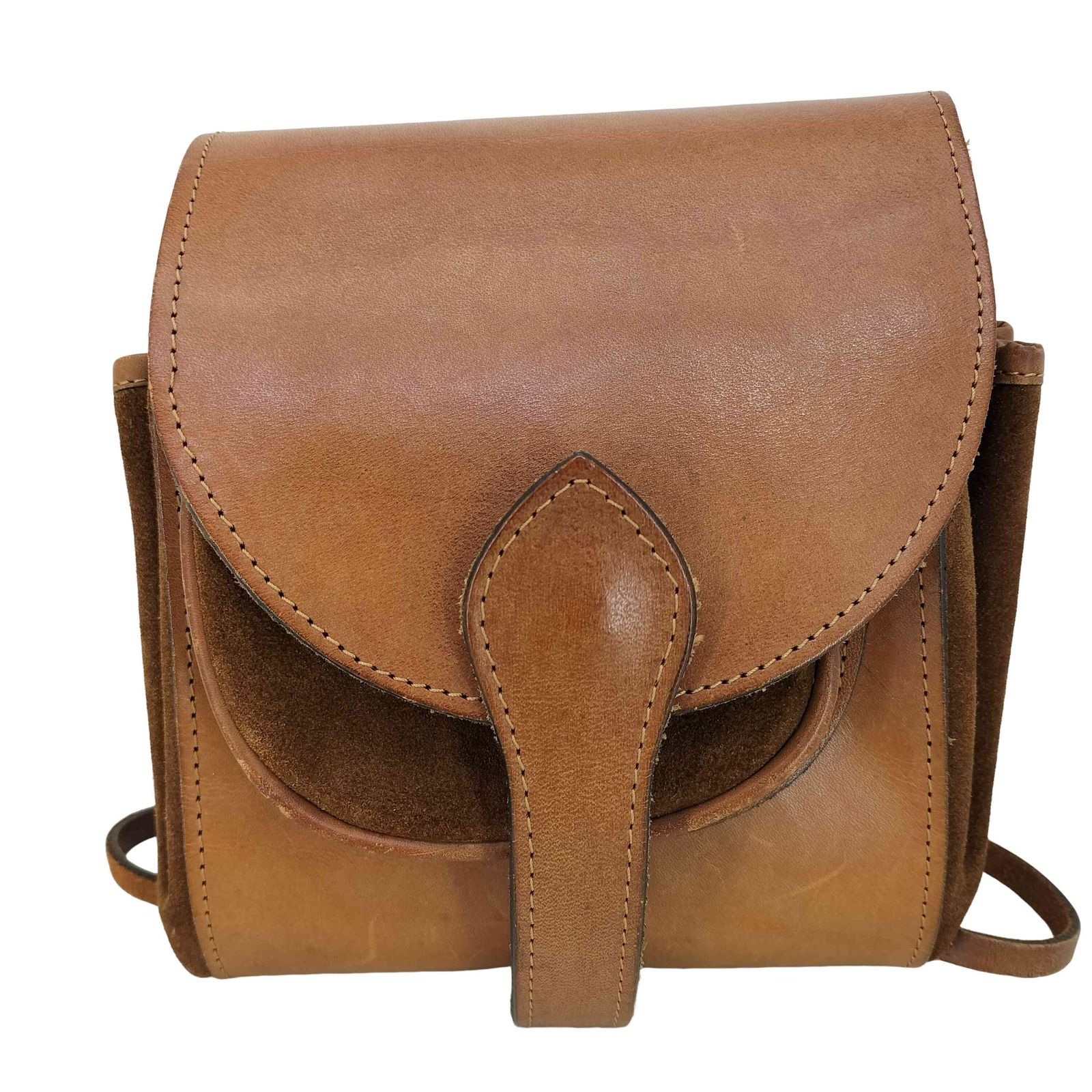 ユーズドフルギ USED古着 レザー スエード切替 変形 ショルダーバッグ