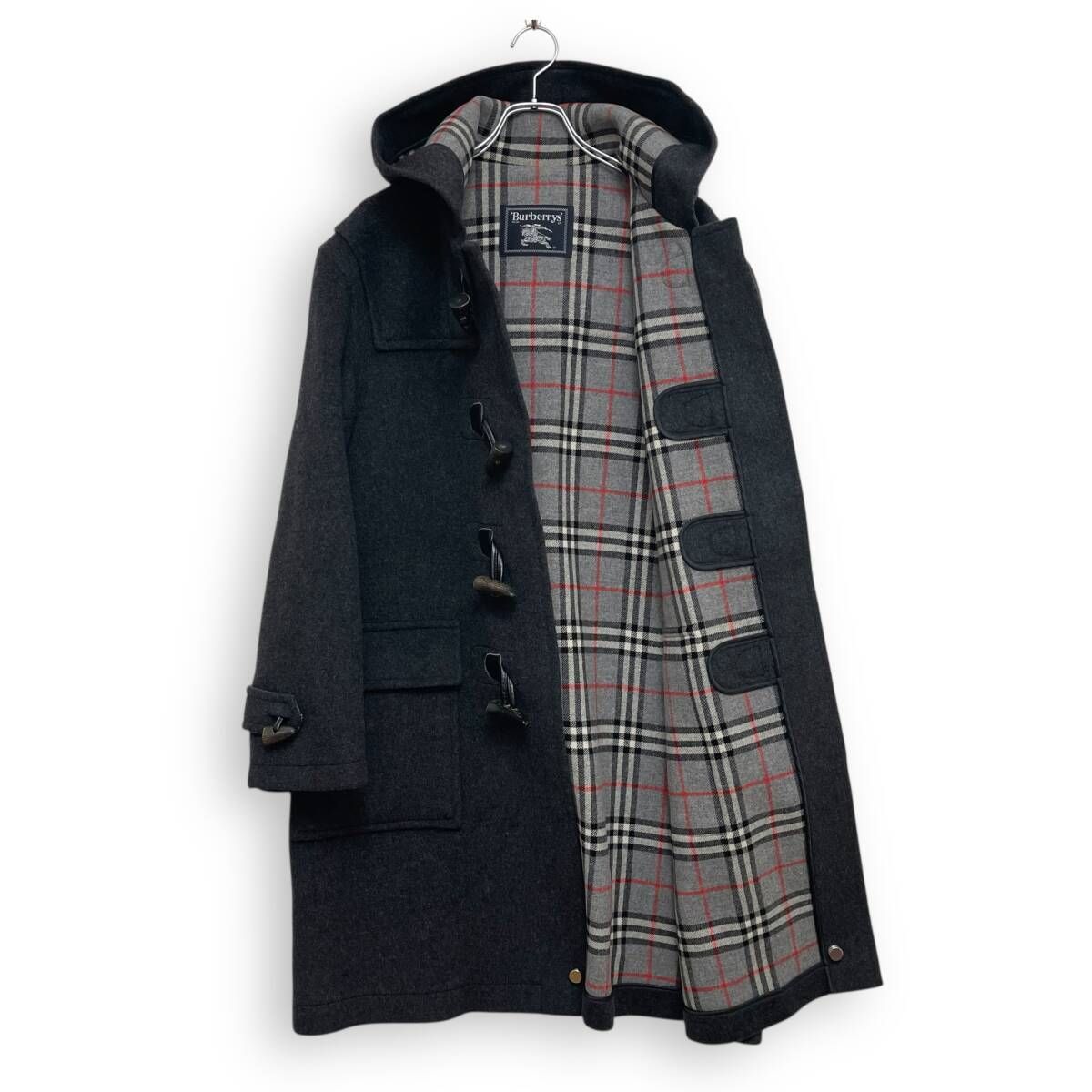 BURBERRY　ウールコート　ノバチェック　グレー　ホースロゴ　メンズ お 得 な 通販 サイトファッション - BURBERRY ウールコート ノバ