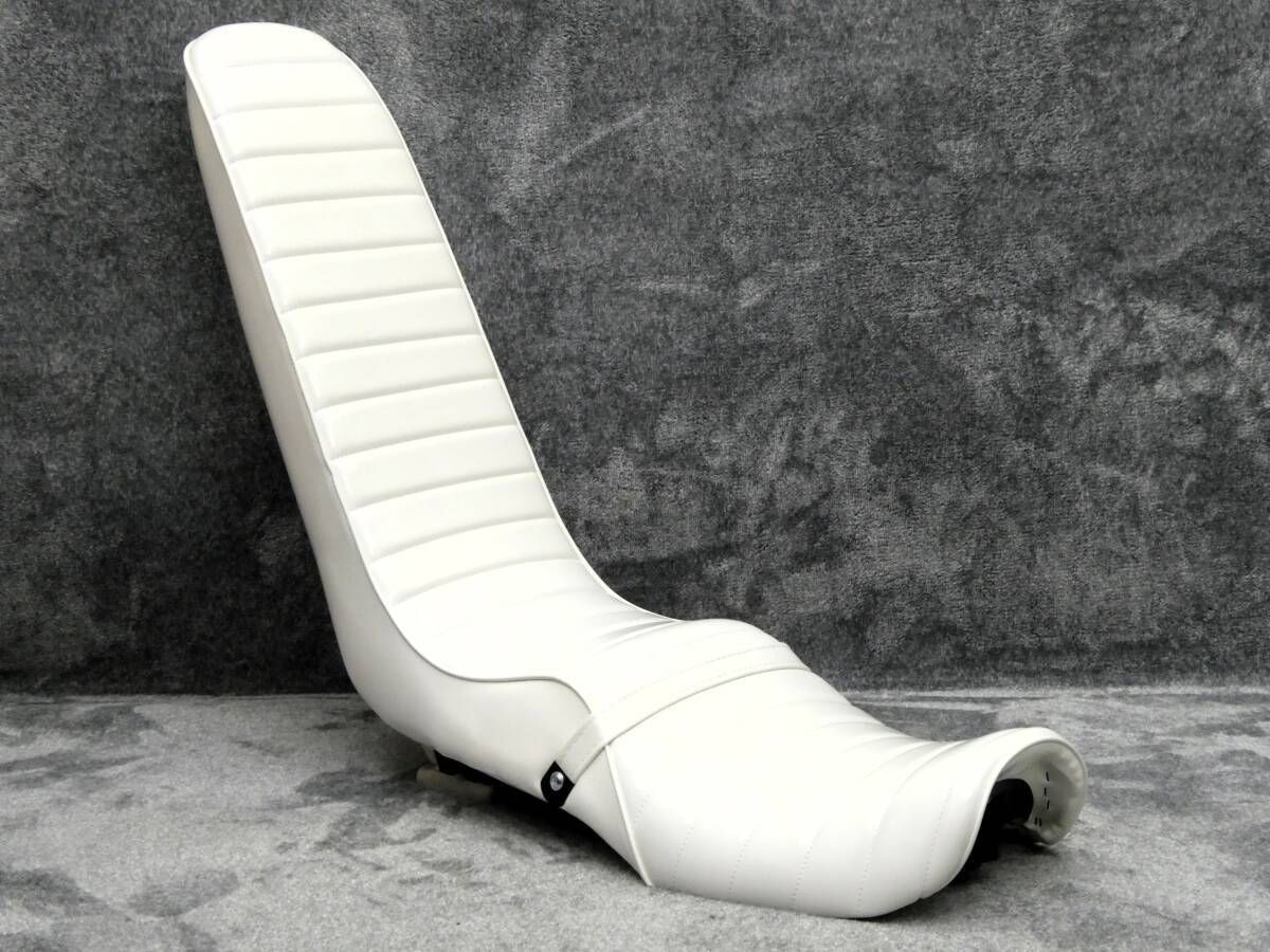 バリオス２型　白エナ　三段シート　６０ｃｍ/ GSX250FX ZR250C バリオス2 ZR250B 白エナ60cm 三段シート/Ⅱ型 後期 補強入WHITE