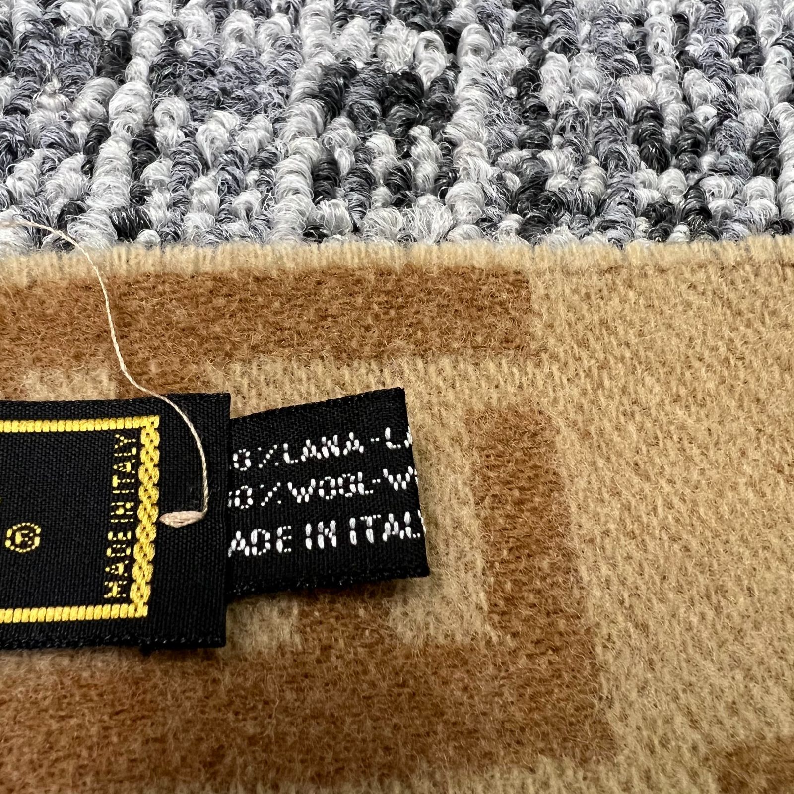 FENDI 総柄マフラー ズッカ ぺカン ストール フェンディ ブラウン x