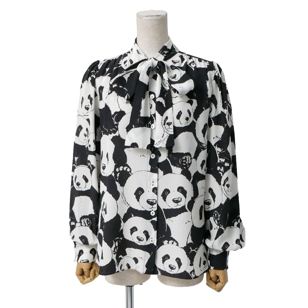 D&G (ドルチェ＆ガッバーナ)レディース　長袖デザインブラウス　【38】　美品 D&G (ドルチェ＆ガッバーナ)レディース 長袖デザインブラウス 【38