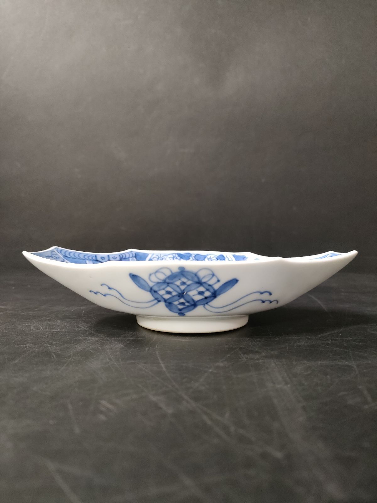 F7-07/瑞銘/染付祥瑞文刺身長皿20客/骨董/長皿/長方皿/刺身皿/小鉢