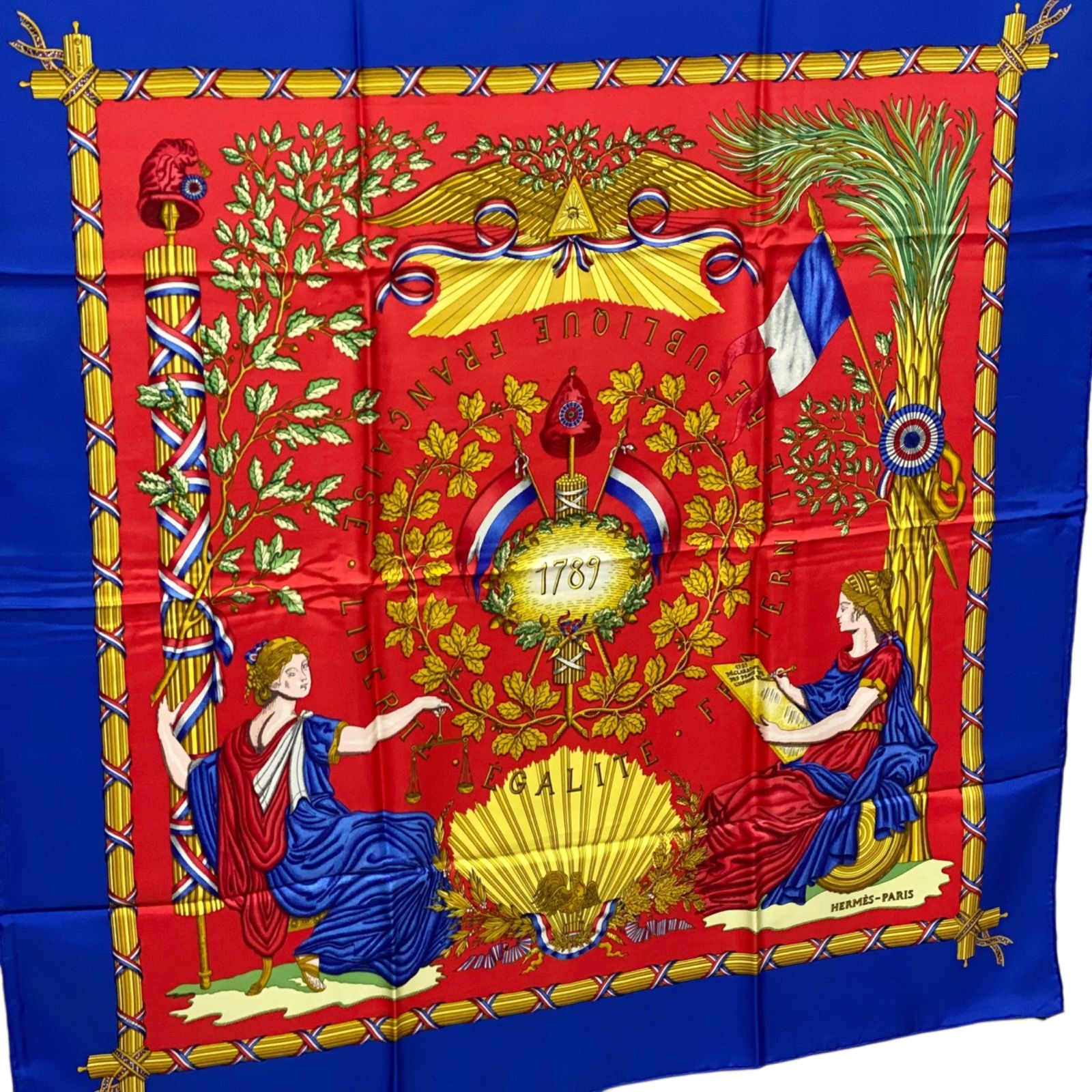 エルメス カレ90 LIBERTE EGALITE FRATERNITE REPUBLIQUE FRANCAISE