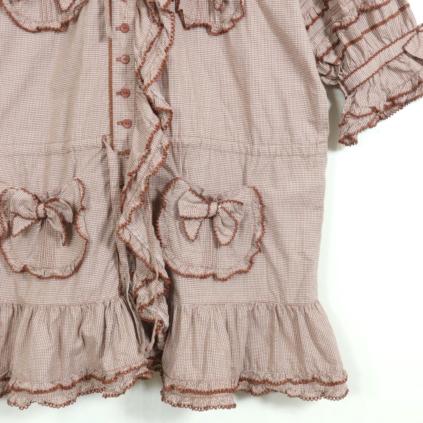 極美品】ピンクハウス☆可愛いフリルとリボンたっぷり♪ フード付き