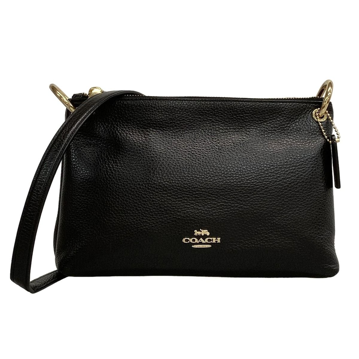 COACH(コーチ) ショルダーバッグ美品 ペブルド レザー ミア クロス  