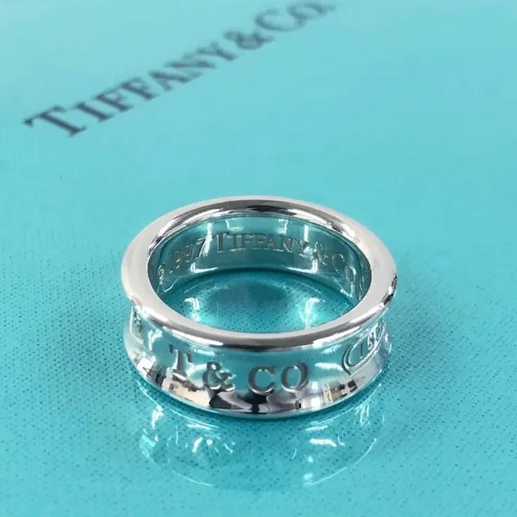 TIFFANY ティファニー ナローリング 指輪 シルバー925 14号 Tiffany & Co. ティファニー ナローリング 14号 指輪 シルバー