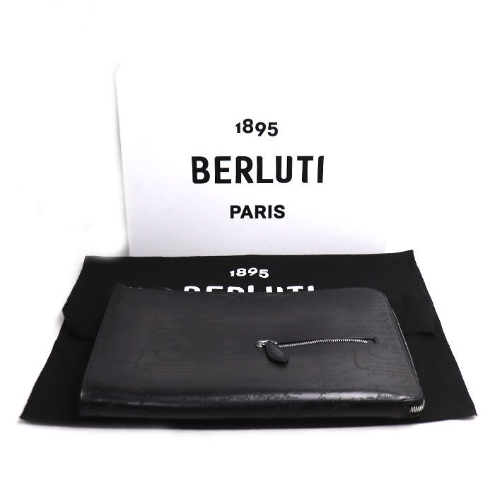 Berluti ベルルッティ NINO TGM クラッチバッグ NERO GRIGIO(ブラック 