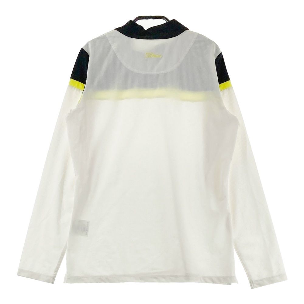 サイズ：L TITLEIST タイトリスト 長袖モックネックTシャツ ホワイト系