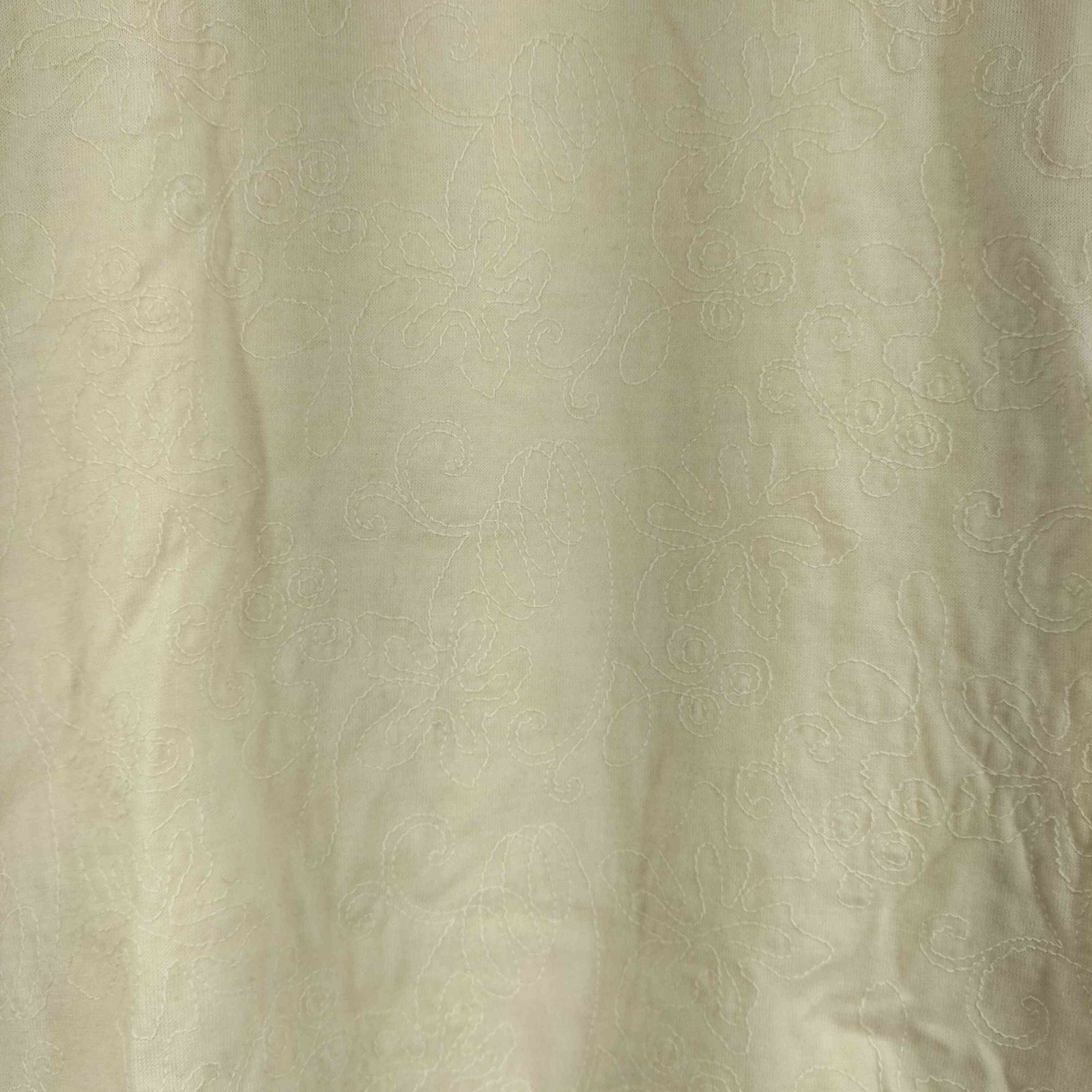 ユーズドフルギ USED古着 レースフリル付き フラワー刺繍 カットソー