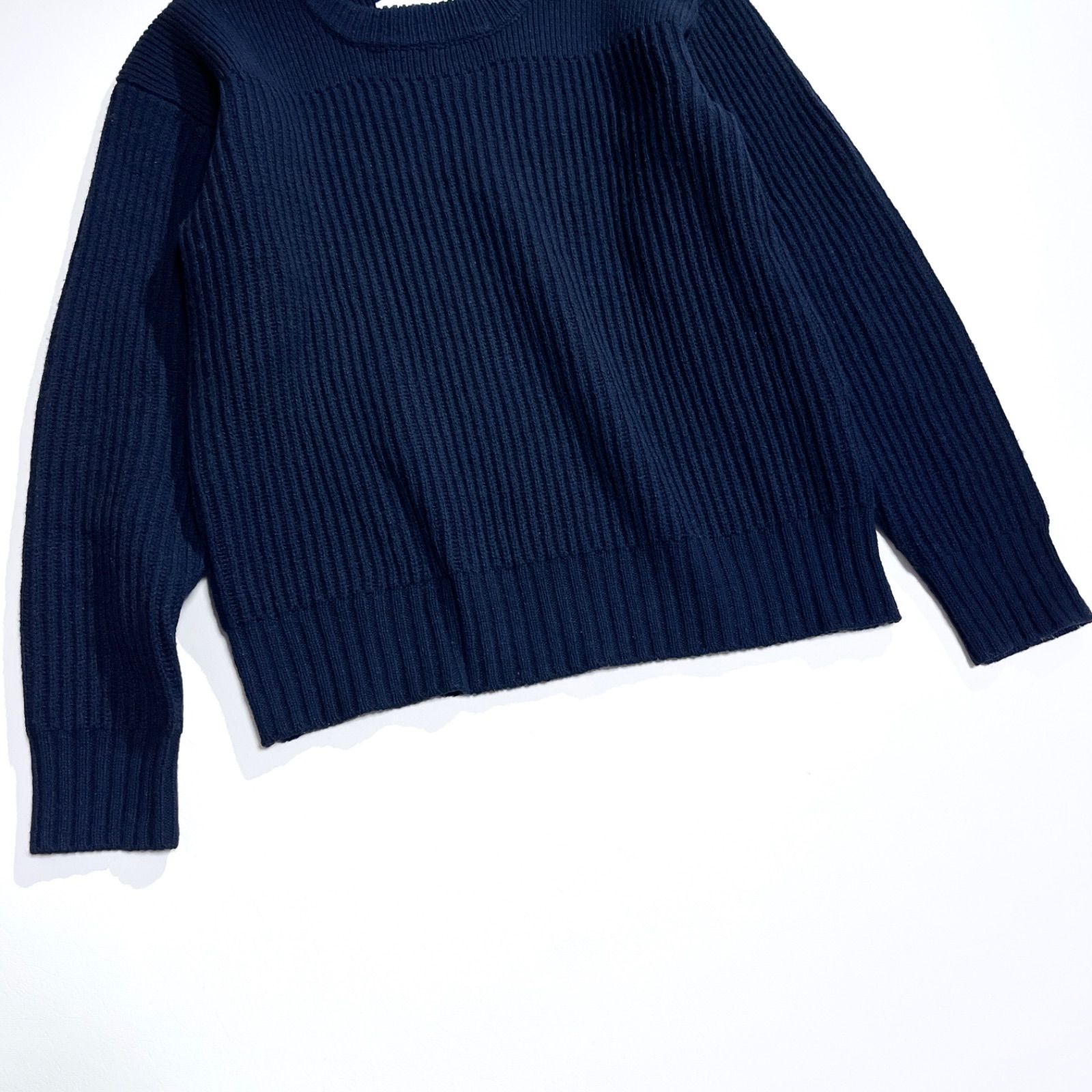 c*p様 ❤️売り切りセール❤️マーガレットハウエル 肉厚 ウール ロング ダッ cY03 MARGARET HOWELL ウール 毛 ニット クルーネック プルオーバー