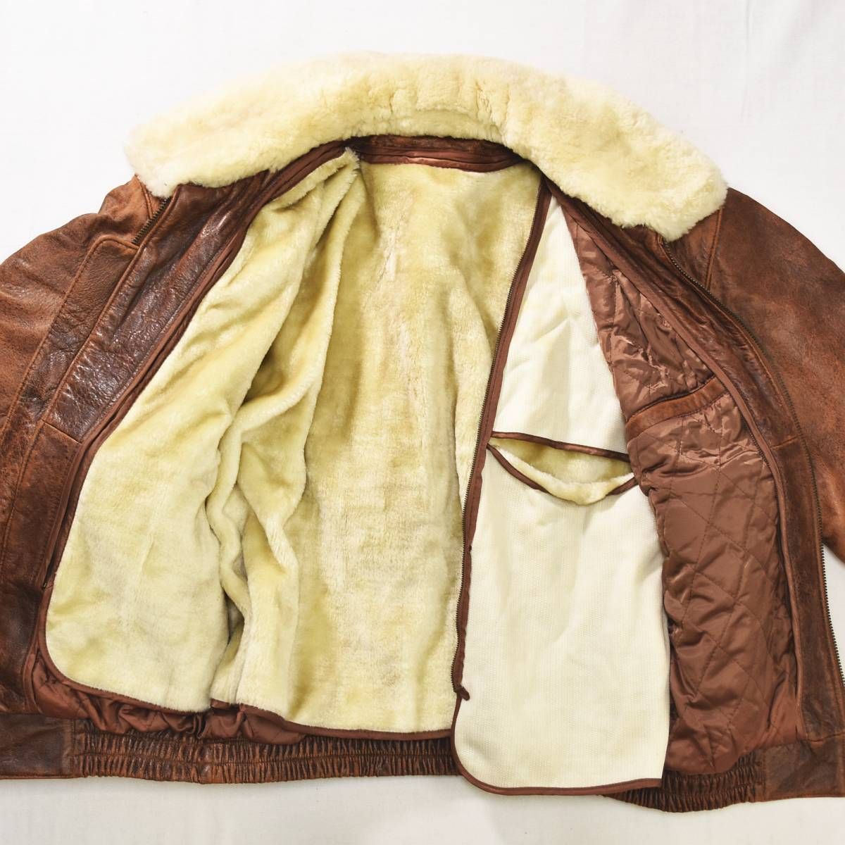 90s　ビンテージ　オールレザージャケット　羊革　ラムスキン　ツリー柄　レトロ 90s ヴィンテージ ラテンタ LATENTA G－1 TYPE フランス産 生地 羊革