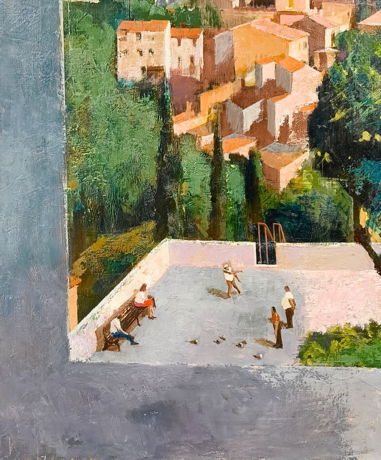 松井茂樹 「南フランスの町（カニュ）」 油絵・油彩画 絵画 - メルカリ