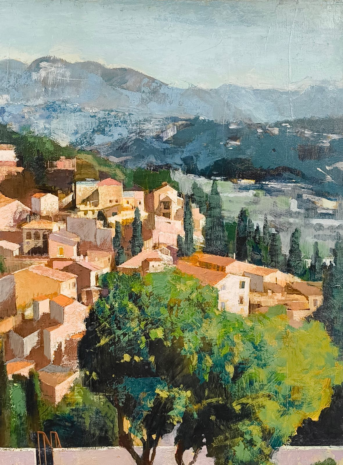 松井叔生 1970年作 花篭と貝と 油彩画 松井叔生 1970年作 花篭と貝と