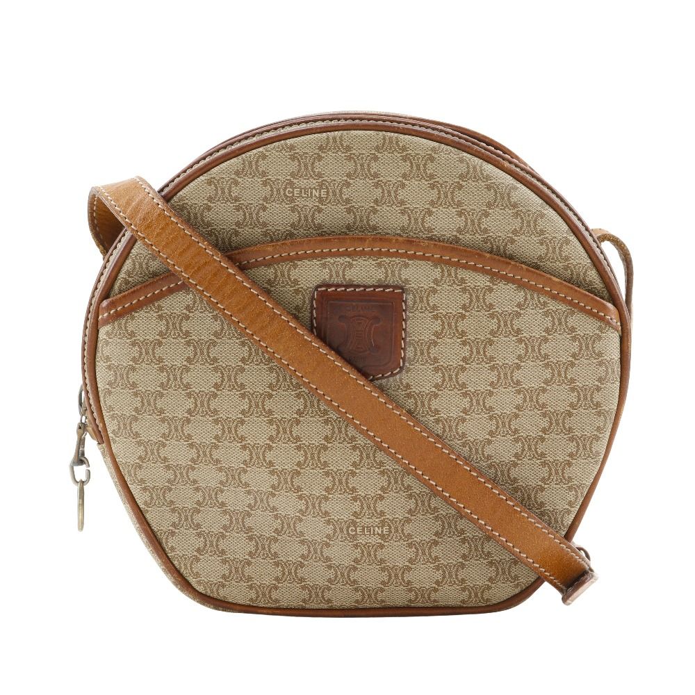 CELINE セリーヌ オールドセリーヌ マカダム マカダム PVC ベージュ ショルダーバッグ CELINE】セリーヌ オールドセリーヌ マカダム ヴィンテージ PVC