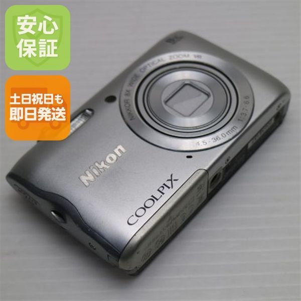 良品中古 COOLPIX A300 シルバー 即日発送 コンデジ Nikon 本体 土日祝