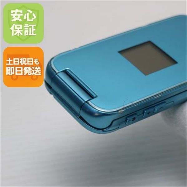 美品 F-01G らくらくホン ベーシック4 ブルー 即日発送 ガラケー