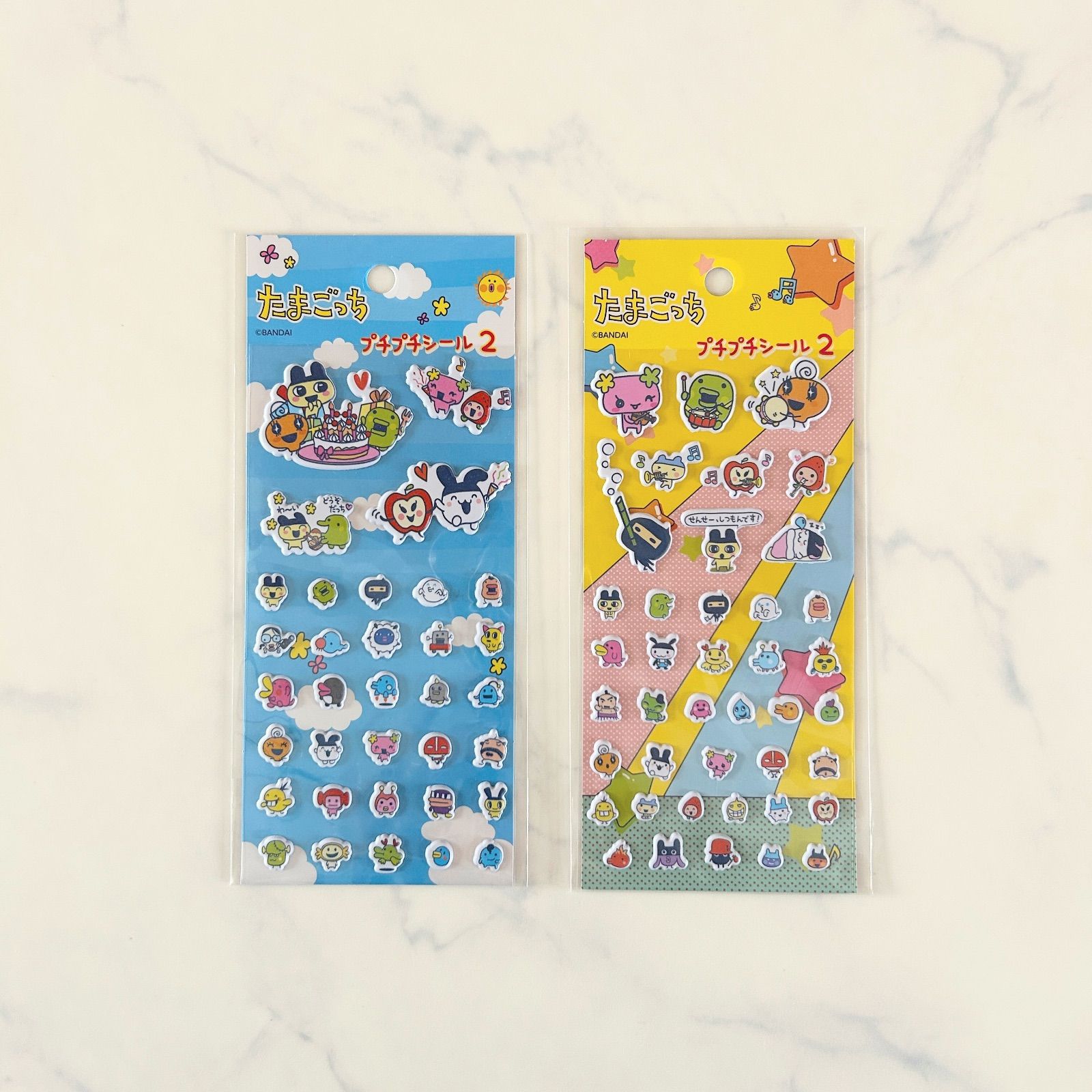 新品 たまごっち シール2種セット プチプチシール2 ぷっくりシール 