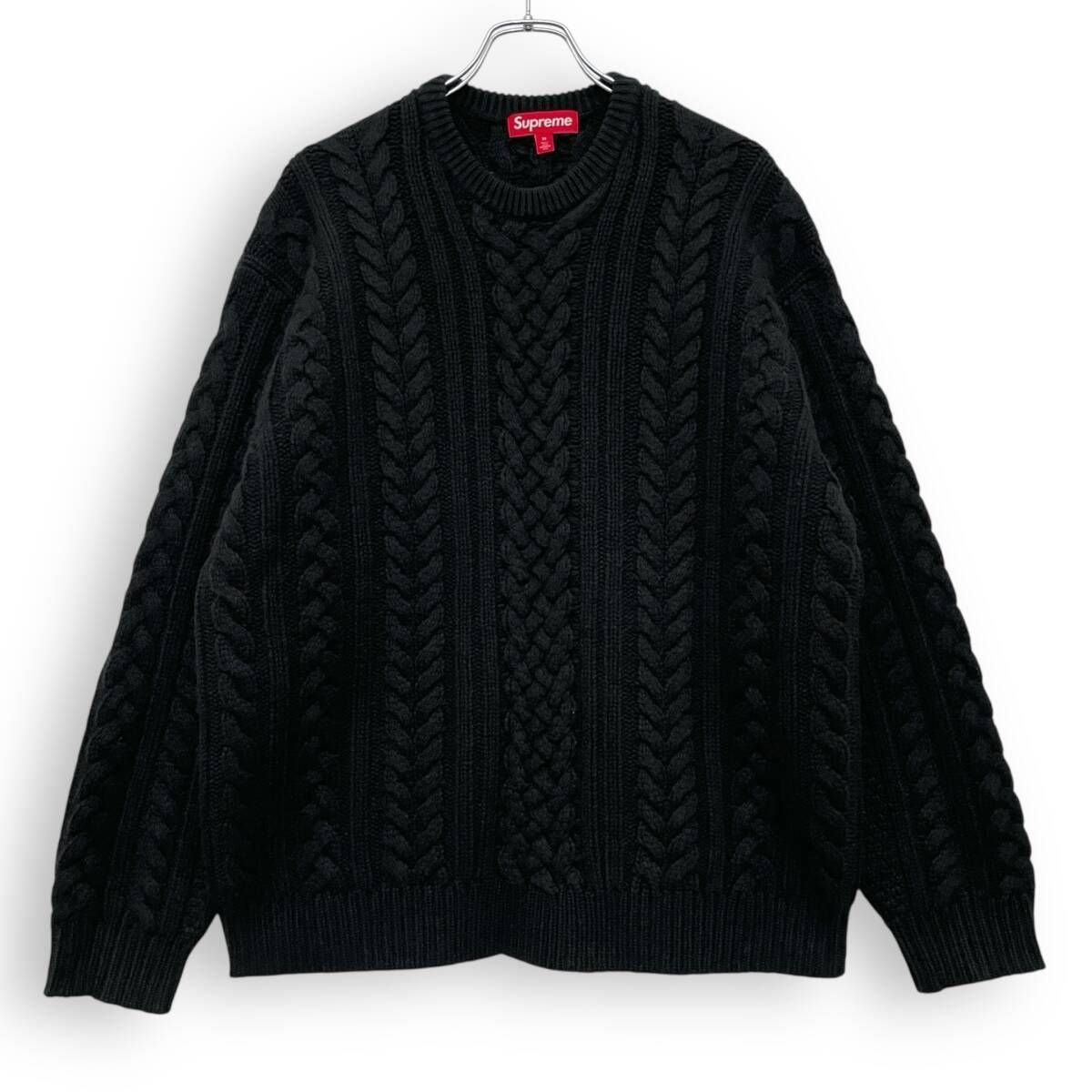 R2630 / SUPREME 23AW Applique Cable Knit Sweater シュプリーム 