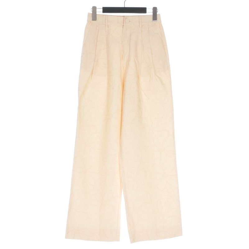 デシグアル Desigual 花柄 テーラードパンツ スラックス XS サーモン