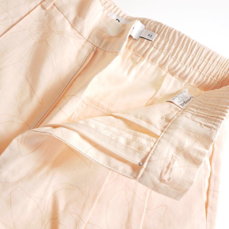 デシグアル Desigual 花柄 テーラードパンツ スラックス XS サーモン