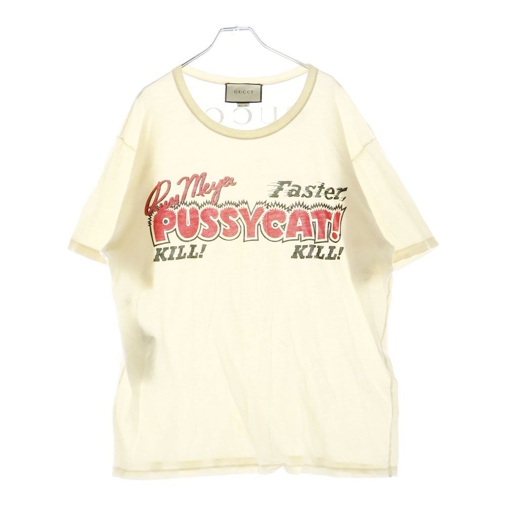 3A28 希少 GUCCI グッチ プッシーキャットPUSSY CAT GUCCI (グッチ) 18SS PUSSYCAT PRINT T-SHIRT プリントTシャツ 半袖