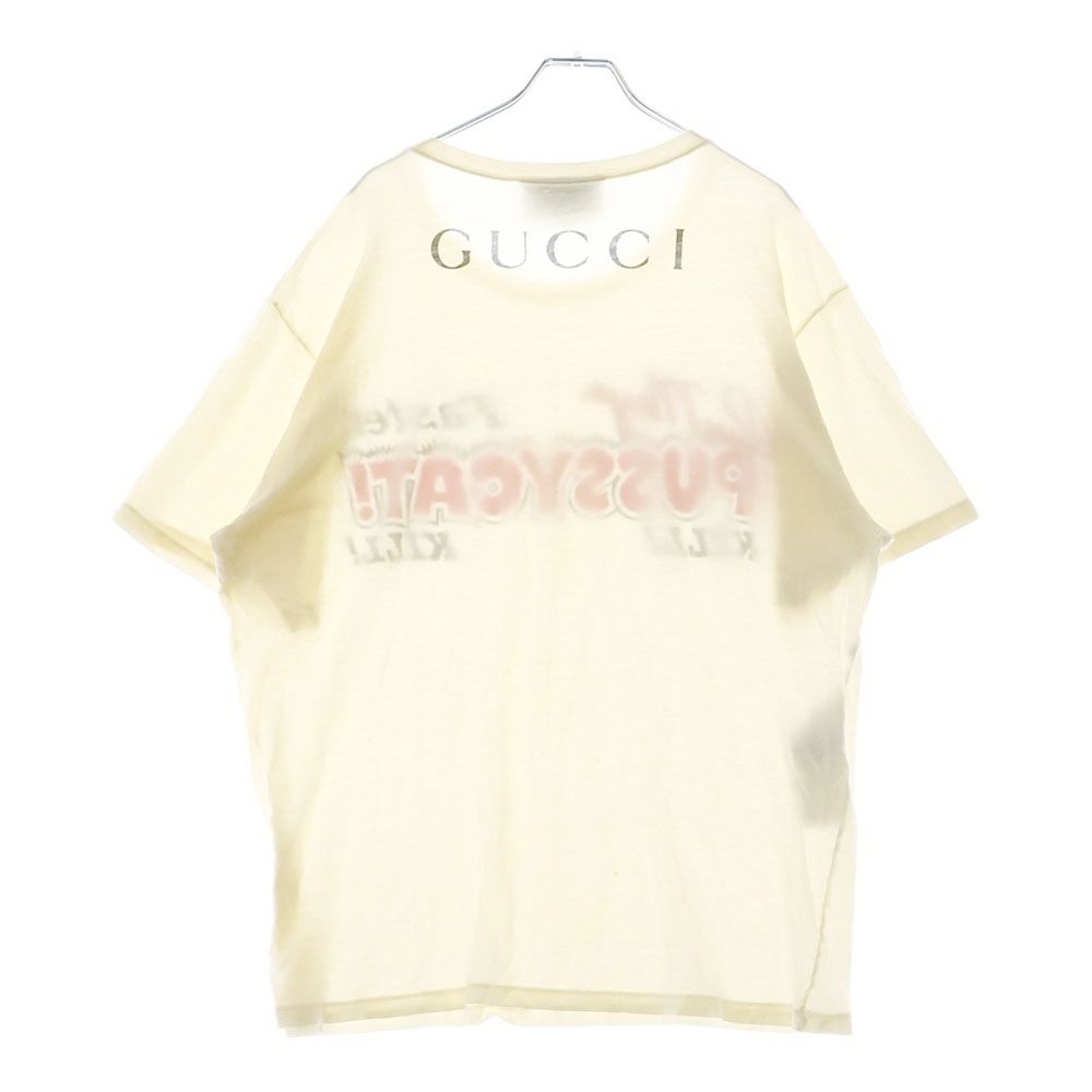 GUCCI (グッチ) 18SS PUSSYCAT PRINT T-SHIRT プリントTシャツ 半袖