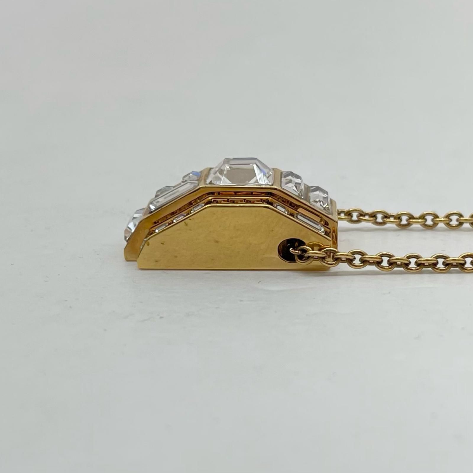 中古】VERSACE | ヴェルサーチ クリスタルローズウィンドウ ネックレス